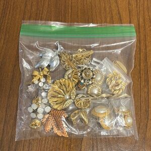 Lot of Vintage Jewelry Gold and Silver tone Cora ,Monet, Napier,Swarovski